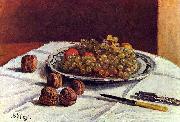 Alfred Sisley Trauben und Nusse oil painting on canvas